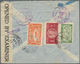 Afghanistan: 1945. Registered Flimsy Airmail Cover Addressed To NEW YORK, Franked At Back With 26 P - Afghanistan