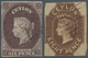 Ceylon / Sri Lanka: 1857-59 QV 6d. Purple-brown And 8d. Brown Both Used, With Complete To Wide Margi - Sri Lanka (Ceylon) (1948-...)