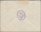 Französisch-Indochina: 1915, "OUVERT / Par / L'AUTORITE MILITAIRE", Three-line Violet Hs. Ties Blanc - Covers & Documents