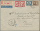 Delcampe - Französisch-Indochina: 1932-33, Three Airmail Covers To Paris, Two Registered, Sent From Phu-Phong, - Briefe U. Dokumente