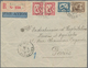 Delcampe - Französisch-Indochina: 1932-33, Three Airmail Covers To Paris, Two Registered, Sent From Phu-Phong, - Covers & Documents