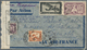 Französisch-Indochina: 1940, 5 C Lilac, 30 C Orange-brown And 60 C Violet Definitives, Together 1 P - Covers & Documents
