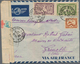 Französisch-Indochina: 1940, 30 C Orange-brown, 60 C Lilac And 1 P Green Definitives, Mixed Franking - Briefe U. Dokumente