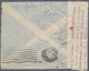 Französisch-Indochina: 1941, 15 C Blue And 60 C Lilac Definitives, Tied HANOI R.P./TONKIN, 4-6 41, O - Covers & Documents