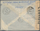 Französisch-Indochina: 1941, INCOMING CENSORED MAIL, France, 2 X 10 F Violet And 50 On 65 C Ultramar - Covers & Documents