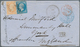 Holyland: 1864, Grand Chiffre "5089" On 20c. Blue (corner Faults) And 40c. Orange On Cover With "JAF - Palestina