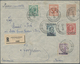 Holyland: 1911, Registered Cover Bearing Six Values Mixed Franking Jerusalem Issue And Levant Stamp - Palästina