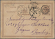 Hongkong - Ganzsachen: 1894-95: Three Different Postal Stationery Cards Used From Hong-Kong To Bomba - Postwaardestukken