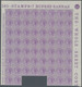 Indien: 1874 QV 9p. Pale Mauve, Part Sheet Of 61 Stamps, Sheet Margins At Top And Right With Inscr. - Andere & Zonder Classificatie