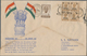 Indien: 1948 GANDHI 1½a. Brown Used On Local Madras FDC (with Indian Flags On Asokan Capital), Also - Sonstige & Ohne Zuordnung