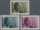 Indien: 1979 'Albert Einstein' 1r., Three Imperforated Colour Proofs In Sepia, Grey-blue And Purple - Andere & Zonder Classificatie