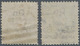 Indien - Dienstmarken: 1874-82 Officials ½a. Blue And 1a. Brown Both With "On H.M.S." Overprint (Typ - Official Stamps