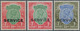 Indien - Dienstmarken: 1912-23 KGV. Officials 10r.(x2) And 15r., Wmk Single Star, One 10r. Mint Neve - Dienstmarken