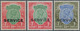 Indien - Dienstmarken: 1912-23 KGV. Officials 10r.(x2) And 15r., Wmk Single Star, One 10r. Mint Neve - Official Stamps