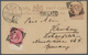 Indien - Used Abroad: ADEN 1895, Postal Stationery Card ¼a. Brown, Upgraded By Bottom Marginal Singl - Andere & Zonder Classificatie