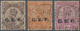 Indien - Feldpost: 1914-22 Chinese Exped. Force C.E.F.: Three KGV. Stamps Denom. 1a3p., 3a. And 8a. - Militaire Vrijstelling Van Portkosten