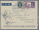 Indien - Feldpost: 1941, BRITISH INDIAN FORCES In Sudan, 3 P Slate And 2 A 6 P Violet KGVI, Tied By - Military Service Stamp