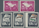Indien - Feldpost: 1943 AZAD HIND: Complete Sets Both Perf And Imperf, Including All Three Rupee Val - Militärpostmarken