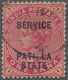 Indien - Konventionalstaaten: PATIALA-Officials 1902-03: QV 1a. Carmine Optd. "PATIALA/STATE" And "S - Andere & Zonder Classificatie