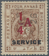 Indien - Feudalstaaten: BHOPAL-Official 1935: "¼ A" On 4a. Chocolate, Used With Light Strike Of "... - Other & Unclassified