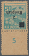 Indonesien - Vorläufer: Sumatra, 1947, 2 R. On 5 S. Turquoise, Surcharge Inverted, A Bottom Margin P - Indonesien
