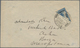 Irak: 1918, 2 1/2 A On 1 Pia Bright Blue, Diagonally Bisected, Tied By Bilingual Dater MARINA..(IRAQ - Irak