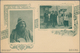 Iran: 1899, Pictorial Stat. Postcard 5ch. 'Shah Muzzafar-ad-Din' With Two Pictures In Dark-green 'Me - Iran