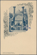 Iran: 1903, Pictorial Stat. Postcard 5ch. 'Shah Muzzafar-ad-Din' Surch. In Blue '3 Chahis' With Pict - Iran