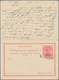 Iran: 1903, Stationery Card 5 Ch. Violet/5 Ch. Carmine With Boxed Black Ovpt. "PROVISOIRE", Double C - Iran