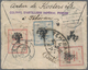 Iran: 1906 (20.9.), Tabriz Provisionals 13ch., 2 X 6ch. And 1ch. Used On Reverse Of Small Registered - Iran