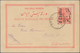 Iran: 1912 (31.7.), Pictorial Stat. Postcard 5ch. 'Shah Muzzafar-ad-Din' Surch. '6 Chahis' With Pict - Iran