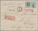 Japan: 1877, Koban 10 S. Blue, A Horizontal Pair Canc. Black Flowers Of Tokyo On Registered Cover Wi - Andere & Zonder Classificatie