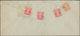 Japanische Post In China: 1906/23, Two Covers: Kiku 3 S. Red, A Bottom Margin Copy, Tied "PEKING I.J - 1943-45 Shanghai & Nanjing