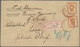 Japanische Post In Korea: 1888, New Koban 10 S. Horiz. Pair Tied Brown "NINSEN I.J.P.O. 8 SEP 98" To - Militärpostmarken