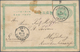 Japan - Ganzsachen: 1877, UPU Card 5 S. Green Canc. "HIOGO 5 NOV" Via "Yokohama" To Magdeburg/German - Postkaarten