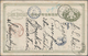 Japan - Ganzsachen: 1879, UPU Card 2 S. Canc. "Izu.Kizumi 22.8.20" Via "YOKOHAMA 21 AUG 1889" To Dut - Postcards