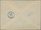 Jordanien: 1924, "AMMAN DISTRICT 16/OCT 1924 MARKAZ AMMAN" Blue Cds. On Envelope Bearing 1 1/2 Pi. V - Jordanië