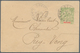 Kambodscha: 1903. French Indo-China Postal Stationery Envelope 5c Yellow- Green Cancelled By Soairie - Cambodja