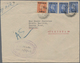 Katar / Qatar: 1953 Envelope (faults) From Qatar, 1950/55, KGVI 1/2 A. On 1d Pale Orange And 1 A / 1 - Qatar