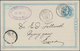 Korea: 1901, Card 1 Ch. Light Blue, "cheonhwan-kuk" Bottom Imprint, Canc. "CHEMULPO 26 JUN 02" To Py - Korea (...-1945)