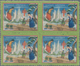 Delcampe - Korea: 1934/40, TBC-seals By Dr. Hall Of Haeju, A Run Of Six Years, 1934 In A Left Margin Pane Of 10 - Korea (...-1945)