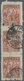 Korea-Nord - Besetzung In Südkorea: 1950, 20 Won Strip Of 3, Overprinted With Red Double Circle Of N - Korea (Noord)