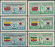 Delcampe - Korea-Süd: 1951, Flag Set Of 44 Vals. Inc. Italy Both Old And New Flag, Mint Never Hinged MNH, 4 Set - Korea (Zuid)