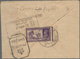 Kuwait: 1943 Censored Cover From Kuwait To Bombay Franked On Back By Marginal Single Of India KGVI. - Kuwait