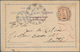 Macau: 1898, 1 Av. Salmon Tied "MACAU 6-JAN. 99" To Blue Card Form To Canton W. Arrival Large Dollar - Sonstige & Ohne Zuordnung