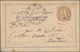 Macau: 1898, 1 Av. Salmon Tied "MACAU 6-JAN. 99" To Blue Card Form To Canton W. Arrival Large Dollar - Other & Unclassified