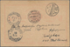 Macau: 1901, Card 30 R. Rose Canc. "MACAU 19 AGO 01" Via Hongkong, Shanghai Imperial Office And Germ - Other & Unclassified