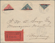 Macau: 1911, Bisects: 2 A./4 A. Carmine Rose, 5 A./10 A. Blue Slate (2) Plus On Reverse 1 A./5 A. Fi - Sonstige & Ohne Zuordnung