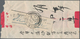 Macau: 1911, Emergency Issue 1 Avo (horiz. Pair) On Reverse Of Red Band Cover W. "MACAO 25 AGO 11" O - Other & Unclassified