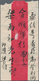 Macau: 1911, Emergency Issue 1 Avo (horiz. Pair) On Reverse Of Red Band Cover W. "MACAO 25 AGO 11" O - Other & Unclassified